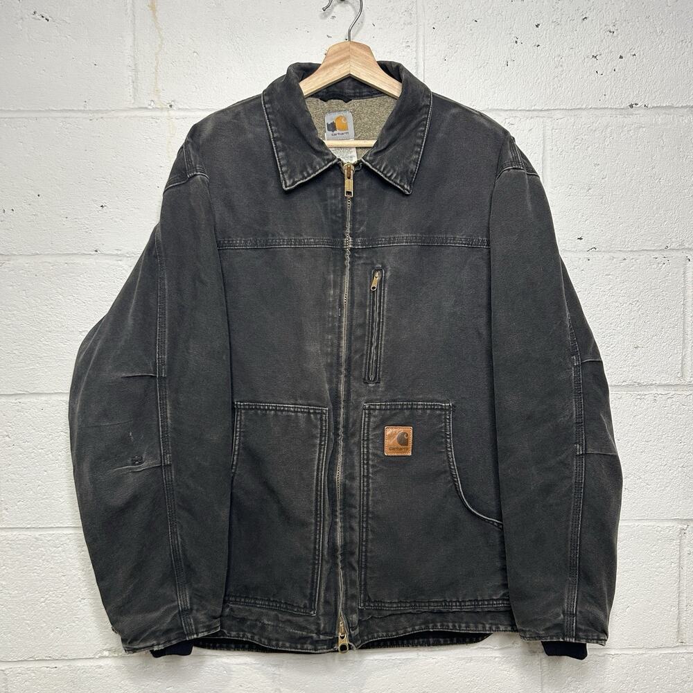 Carhartt Sandstone Sherpa-Lined Ridge Coat “Black” C61 BLK